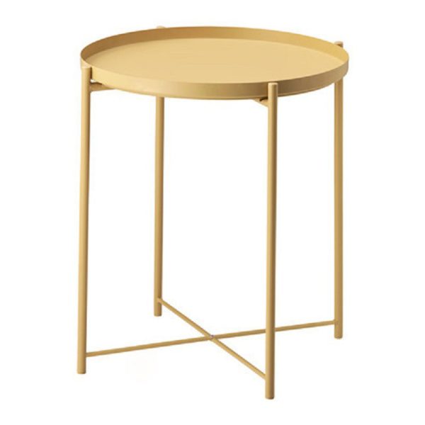 Contemporary Simplicity Round Steel End Table 1-Tier For Living Room - Image 18