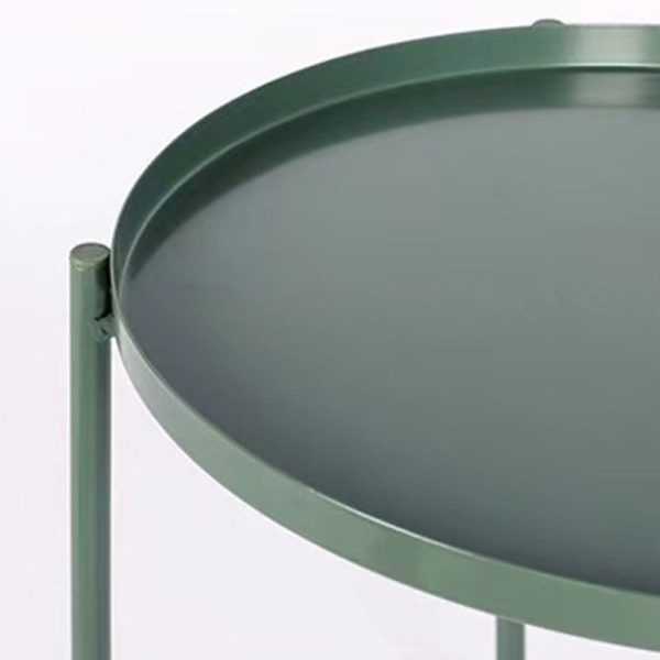 Contemporary Simplicity Round Steel End Table 1-Tier For Living Room - Image 9