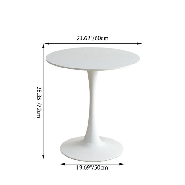 Contemporary Scandinavian Round PP Iron Coffee Table 1-Tier For Living Room - Image 4