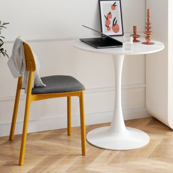 Contemporary Scandinavian Round PP Iron Coffee Table 1-Tier For Living Room - Image 8