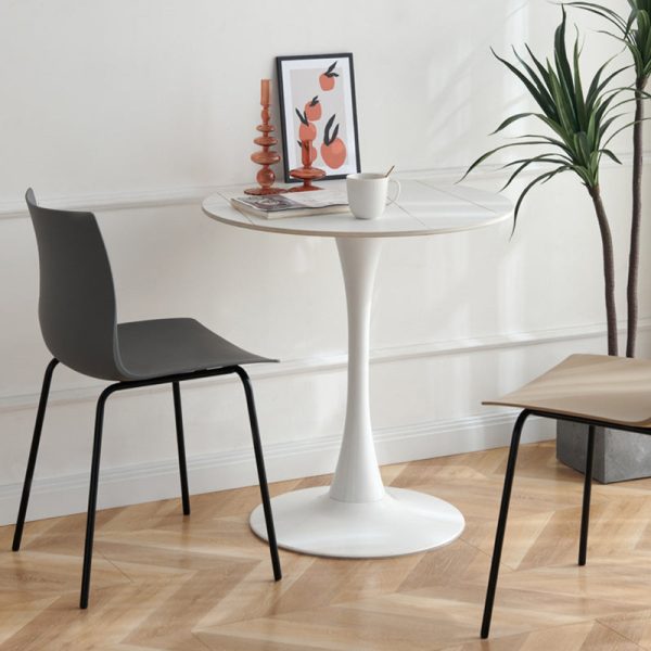 Contemporary Scandinavian Round PP Iron Coffee Table 1-Tier For Living Room - Image 9