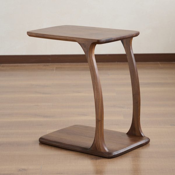 Traditional Japanese Rectangular Wood Coffee Table 1-Tier For Living Room - Image 13