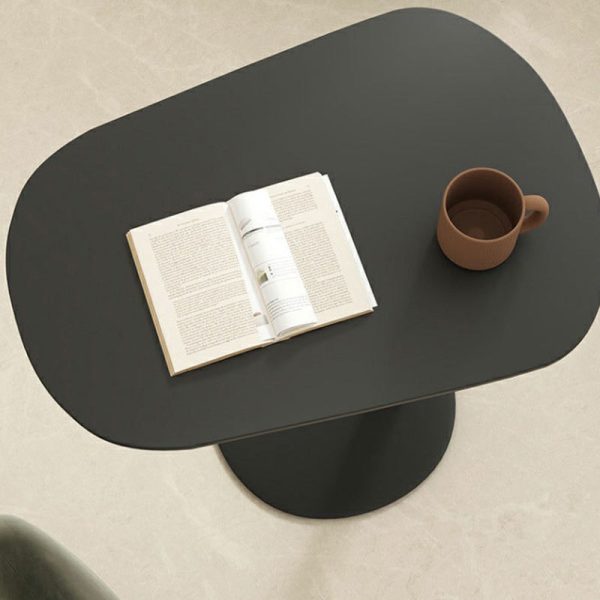 Modern Minimalist Oval Iron End Table 1-Tier For Living Room - Image 6