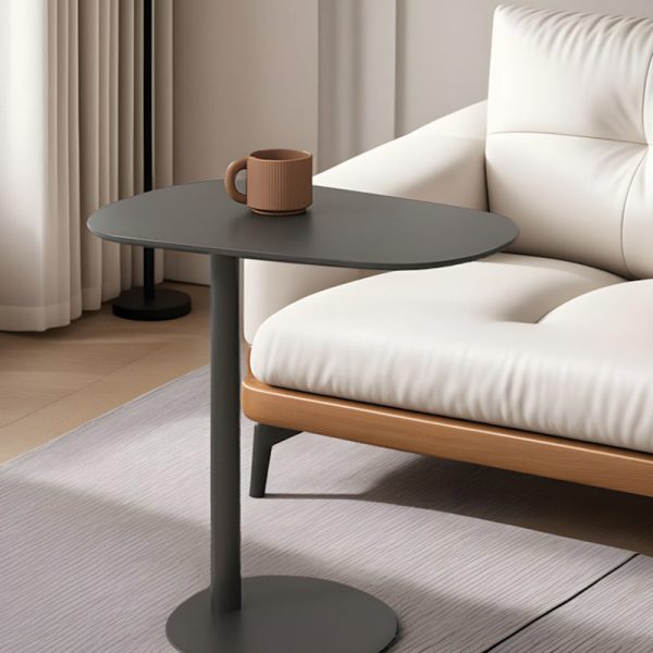 Modern Minimalist Oval Iron End Table 1-Tier For Living Room - Image 12