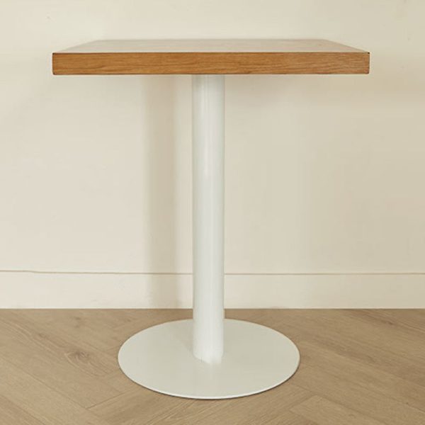 Contemporary Nordic Square Iron Wood End Table 1-Tier For Living Room - Image 5