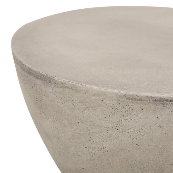 Contemporary Nordic Cylinder Magnesium Oxide End Table 1-Tier For Living Room - Image 7
