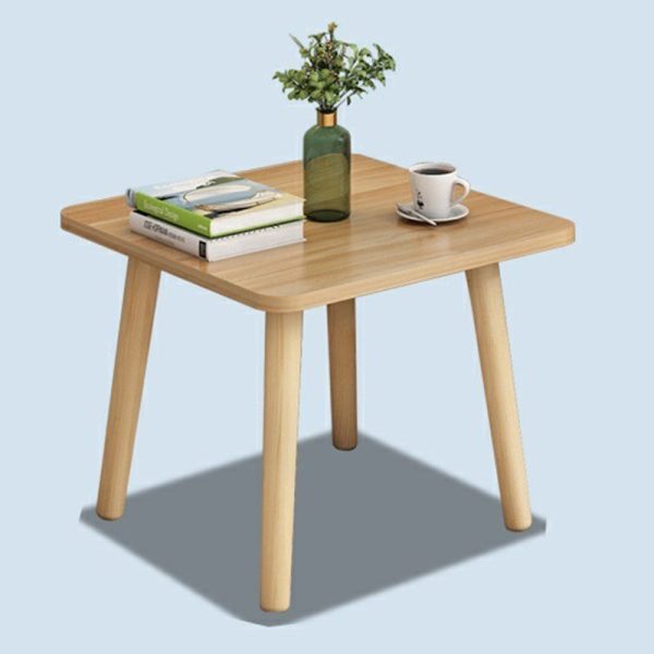 Modern Minimalist Square Particle Board Tabletop Wood End Table 1/2-Tier For Living Room - Image 22