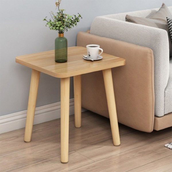 Modern Minimalist Square Particle Board Tabletop Wood End Table 1/2-Tier For Living Room - Image 21