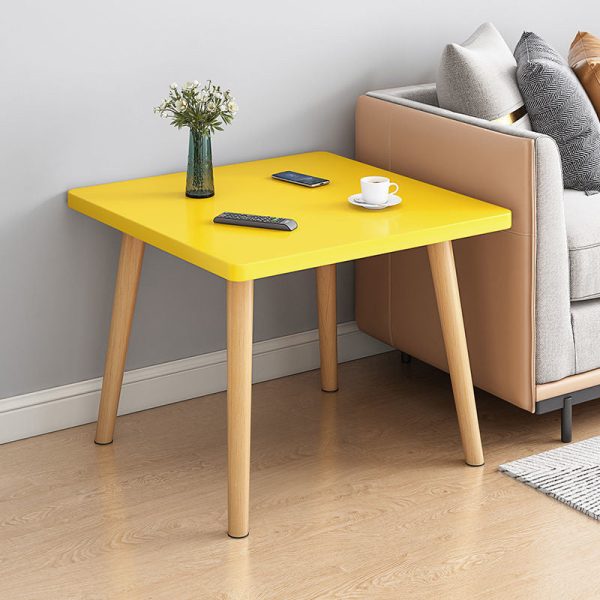 Modern Minimalist Square Particle Board Tabletop Wood End Table 1/2-Tier For Living Room - Image 19