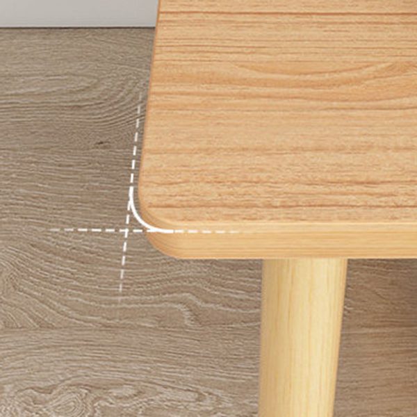 Modern Minimalist Square Particle Board Tabletop Wood End Table 1/2-Tier For Living Room - Image 16