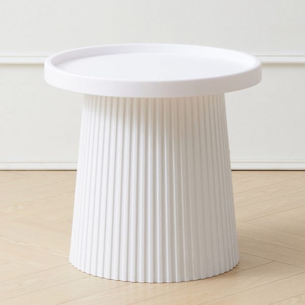Contemporary Creative Round Cylinder Plastic Acrylic Coffee Table 1-Tier For Living Room - Image 11