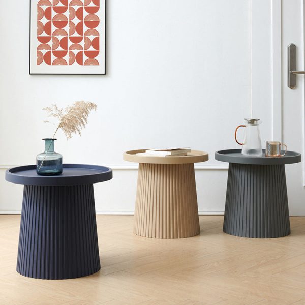 Contemporary Creative Round Cylinder Plastic Acrylic Coffee Table 1-Tier For Living Room - Image 19
