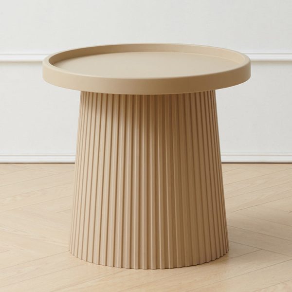 Contemporary Creative Round Cylinder Plastic Acrylic Coffee Table 1-Tier For Living Room - Image 18