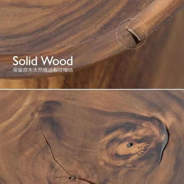 Contemporary Creative Hat Shape Wood End Table 1-Tier For Living Room - Image 8