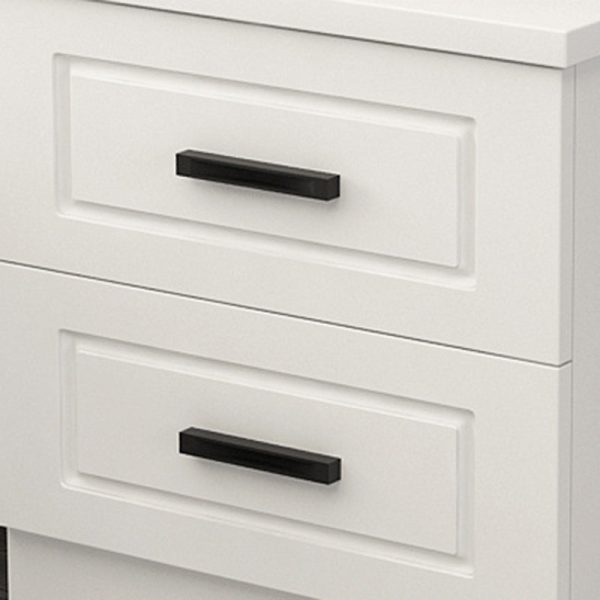 Modern Simplicity Rectangular Board Nightstand 2-Drawer For Bedroom - Image 6