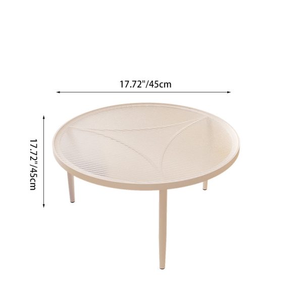 Contemporary Luxury Tempered Glass Iron Wood Coffee Table 1-Tier For Living Room - Image 4