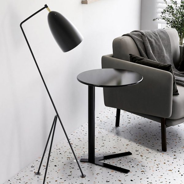 Modern Minimalist V-Shaped Top Round Iron End Table For Living Room - Image 11