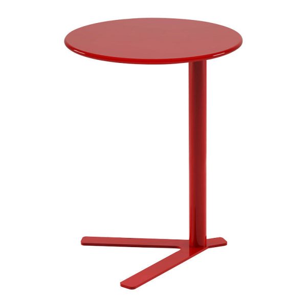 Modern Minimalist V-Shaped Top Round Iron End Table For Living Room - Image 16