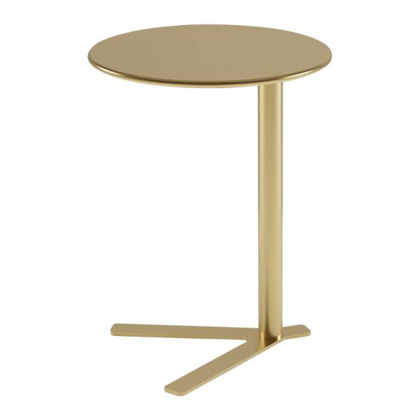 Modern Minimalist V-Shaped Top Round Iron End Table For Living Room - Image 18