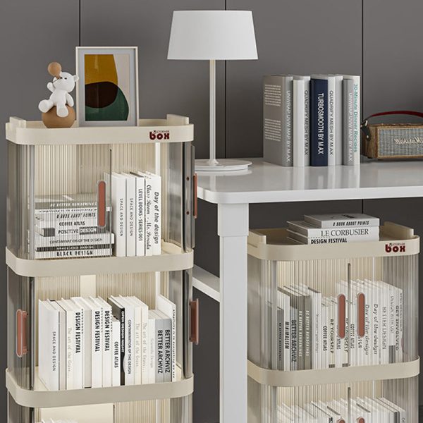 Contemporary Nordic Square PP Stainless Steel End Table 1/2/3/4 Storage For Living Room - Image 20