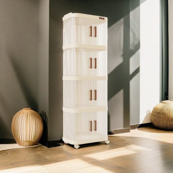 Contemporary Nordic Square PP Stainless Steel End Table 1/2/3/4 Storage For Living Room - Image 24