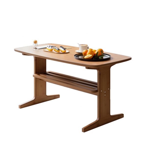 Modern Minimalist Rectangular Bamboo Coffee Table For Living Room - Image 16