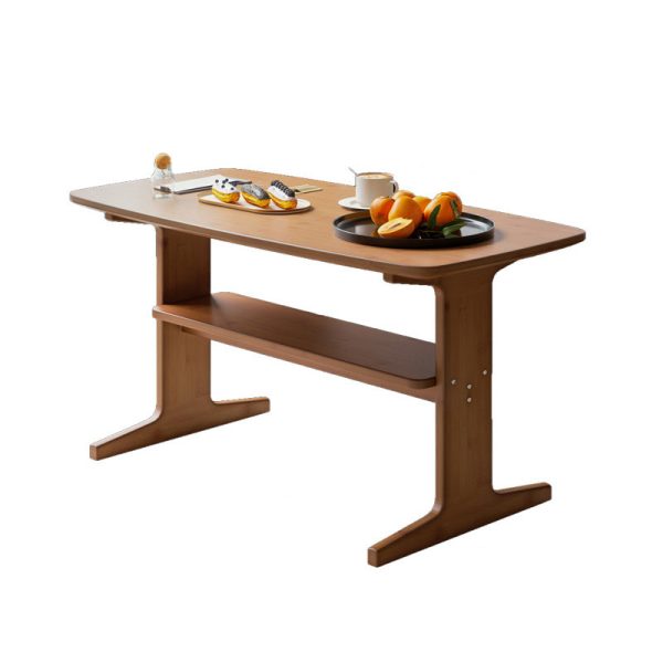 Modern Minimalist Rectangular Bamboo Coffee Table For Living Room - Image 17