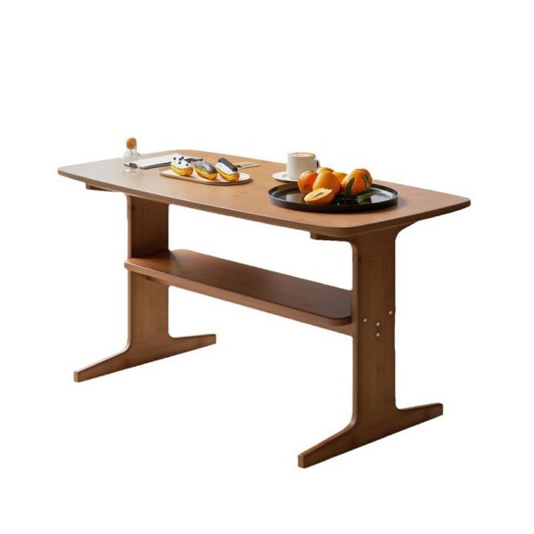 Modern Minimalist Rectangular Bamboo Coffee Table For Living Room - Image 13