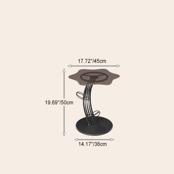 Contemporary Creative Clouds Rock Slab Tempered Glass Coffee Table 1-Tier For Living Room - Image 5