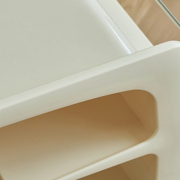 Contemporary Nordic Rectangular PC Plastic End Table 4-Tier Movable For Living Room - Image 7