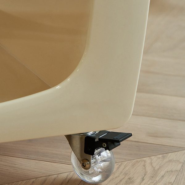 Contemporary Nordic Rectangular PC Plastic End Table 4-Tier Movable For Living Room - Image 6