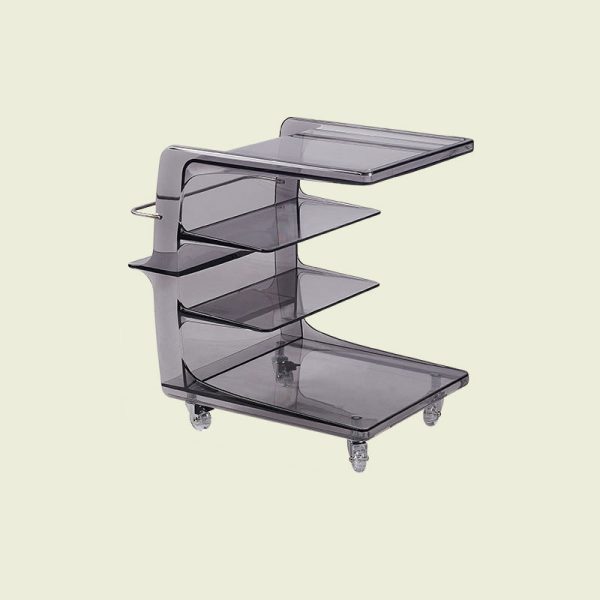 Contemporary Nordic Rectangular PC Plastic End Table 4-Tier Movable For Living Room - Image 16