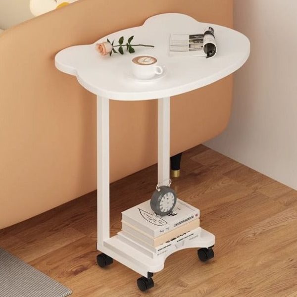 Modern Minimalist Removable Bear Shape Density Board Carbon Steel End Table 2-Tier For Living Room - Image 9