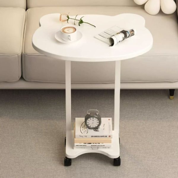 Modern Minimalist Removable Bear Shape Density Board Carbon Steel End Table 2-Tier For Living Room - Image 10