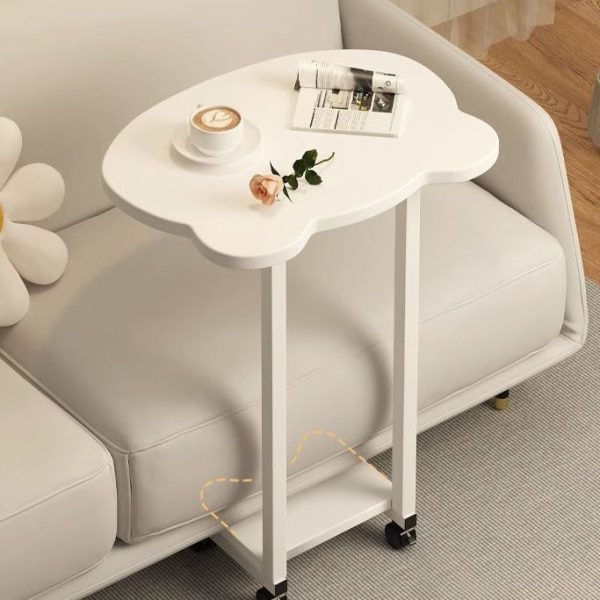 Modern Minimalist Removable Bear Shape Density Board Carbon Steel End Table 2-Tier For Living Room - Image 12