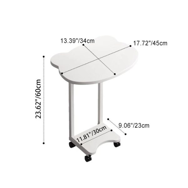 Modern Minimalist Removable Bear Shape Density Board Carbon Steel End Table 2-Tier For Living Room - Image 4