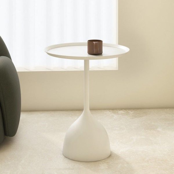 Modern Minimalist Round Iron End Table 1-Tier For Living Room - Image 10