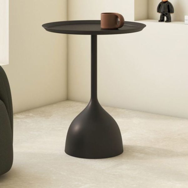 Modern Minimalist Round Iron End Table 1-Tier For Living Room - Image 14