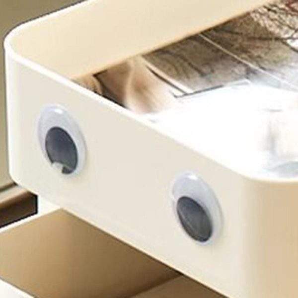 Modern Minimalist Rectangular ABS Stainless Steel Side Table 2/3 Drawer For Living Room - Image 7