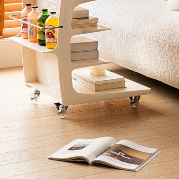 Modern Minimalist Rectangular PC Stainless Steel Side Table 4-Tier For Living Room - Image 13