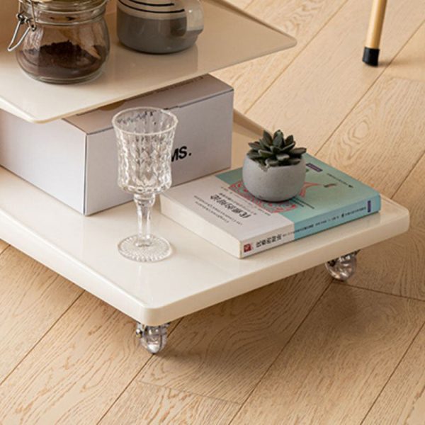 Modern Minimalist Rectangular PC Stainless Steel Side Table 4-Tier For Living Room - Image 11