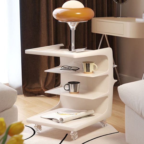 Modern Minimalist Rectangular PC Stainless Steel Side Table 4-Tier For Living Room - Image 23