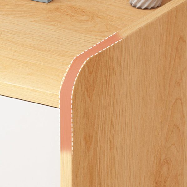 Contemporary Scandinavian Square Rectangular Density Board Nightstand 2/3 Drawer For Bedroom - Image 5