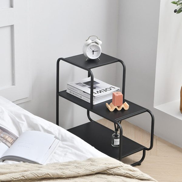 Contemporary Scandinavian Rectangular Iron Side Table 3-Tier For Living Room - Image 11