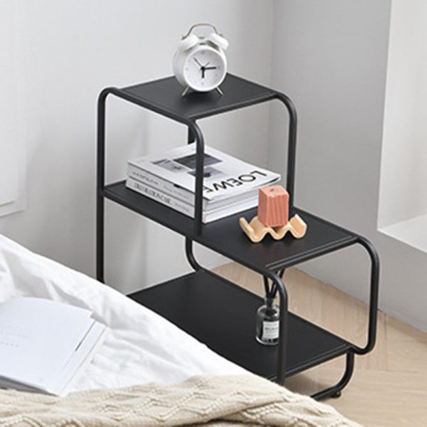 Contemporary Scandinavian Rectangular Iron Side Table 3-Tier For Living Room - Image 12