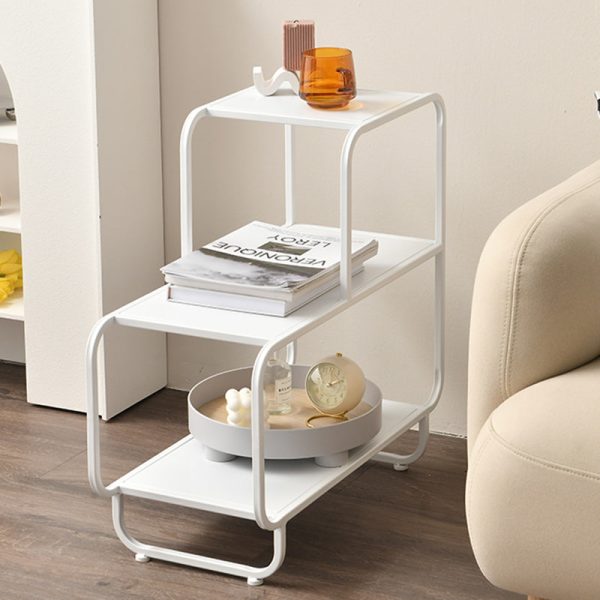 Contemporary Scandinavian Rectangular Iron Side Table 3-Tier For Living Room - Image 15