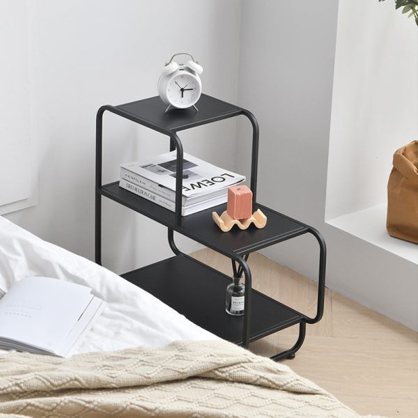 Contemporary Scandinavian Rectangular Iron Side Table 3-Tier For Living Room - Image 16