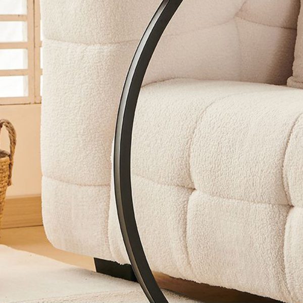 Modern Minimalist Petal Curved Density Board Metal Side Table 1-Tier For Living Room - Image 8