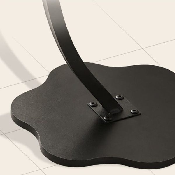 Modern Minimalist Petal Curved Density Board Metal Side Table 1-Tier For Living Room - Image 9
