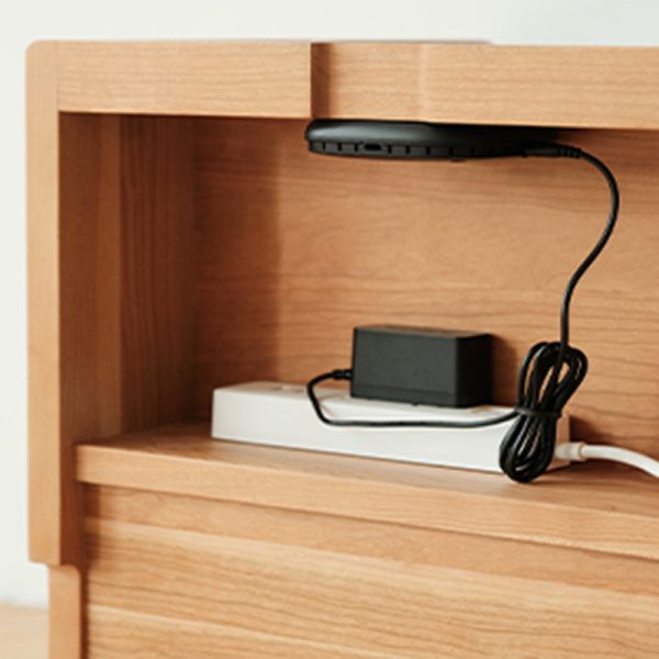 Contemporary Retro Solid Wood Cube Nightstand 3-Drawer For Bedroom - Image 10